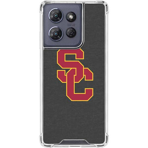 University of Southern California USC Dark Grey Logo Moto G Play 5G (2025) Clear Case