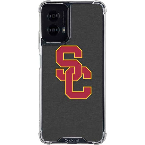 University of Southern California USC Dark Grey Logo Moto G Power 5G (2024) Clear Case