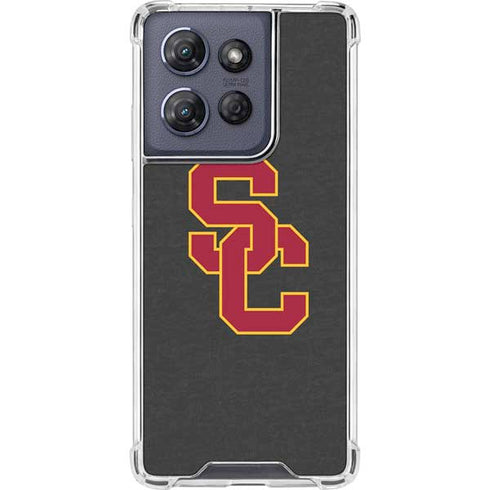 University of Southern California USC Dark Grey Logo Moto G Power 5G (2025) Clear Case