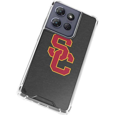 University of Southern California USC Dark Grey Logo Moto G Power 5G (2025) Clear Case