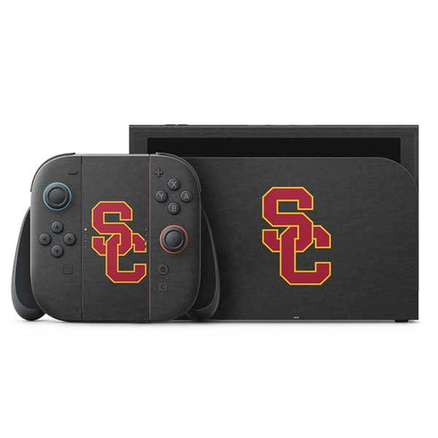 University of Southern California USC Dark Grey Logo Nintendo Switch 2 (2025) with Joy-Con Skin