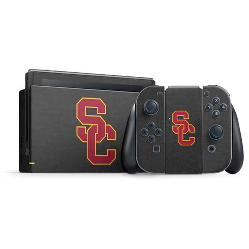 University of Southern California USC Dark Grey Logo Nintendo Skins