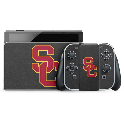 University of Southern California USC Dark Grey Logo Nintendo Skins