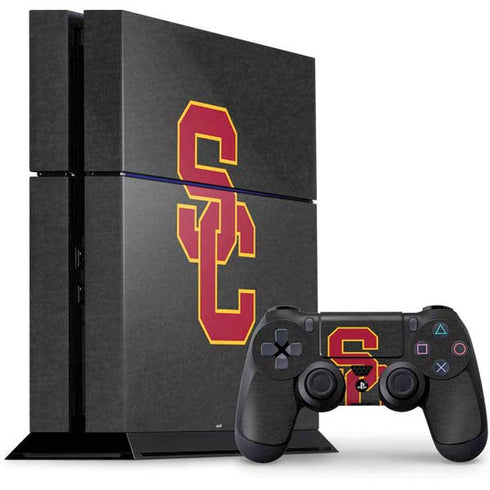 University of Southern California USC Dark Grey Logo PlayStation PS4 Skins