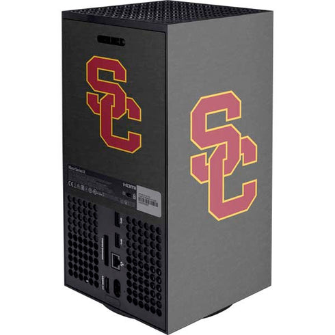 University of Southern California USC Dark Grey Logo XBox Series X Digital Edition Console Skin