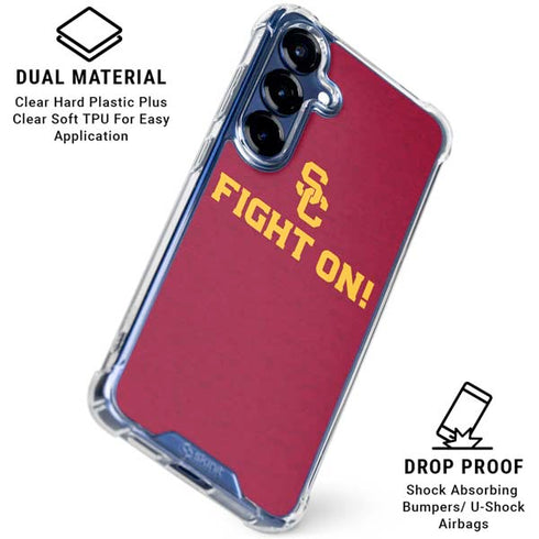 University of Southern California USC Fight On Galaxy S25 Clear Case
