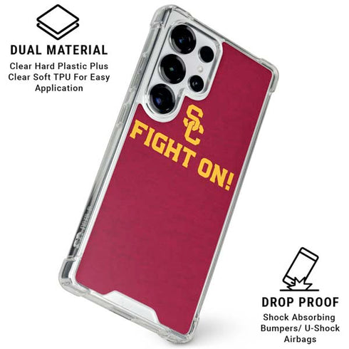 University of Southern California USC Fight On Galaxy S25 Ultra Clear Case