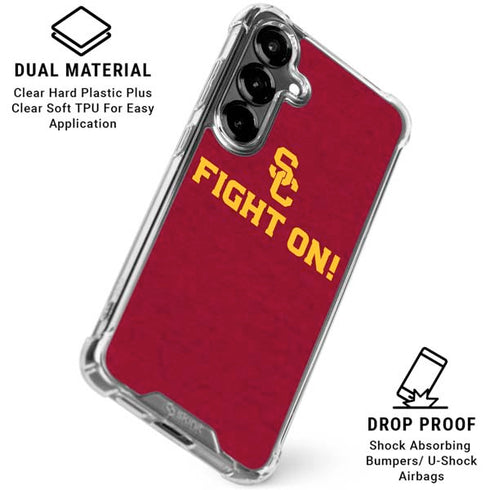 University of Southern California USC Fight On Galaxy S26 Plus Clear Case