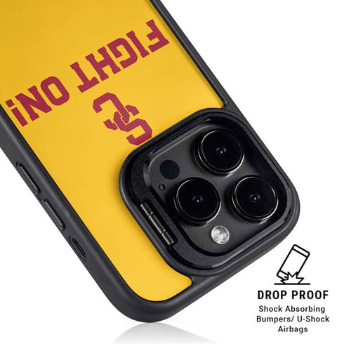University of Southern California USC Fight On Gold iPhone 15 Pro Max Kickstand Case