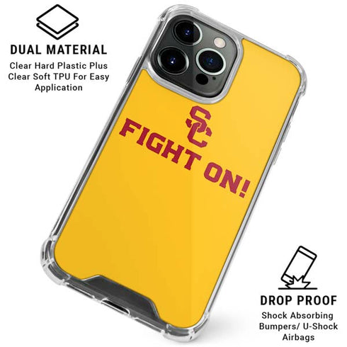 University of Southern California USC Fight On Gold iPhone 16 Pro Clear Case