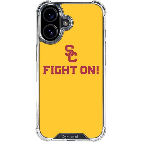 University of Southern California USC Fight On Gold iPhone 17 Clear Case