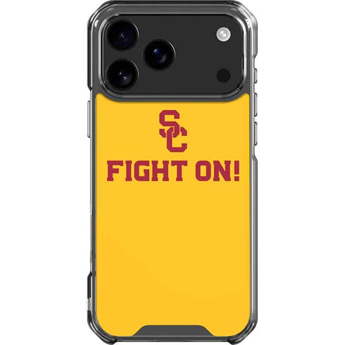University of Southern California USC Fight On Gold iPhone 18 Pro Max Clear Case