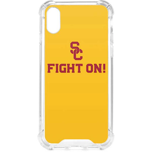 University of Southern California USC Fight On Gold iPhone XS Clear Case
