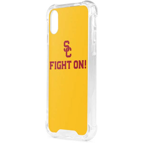 University of Southern California USC Fight On Gold iPhone XS Clear Case