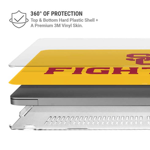 University of Southern California USC Fight On Gold MacBook Pro 14in (2021-24) Case plus Skin