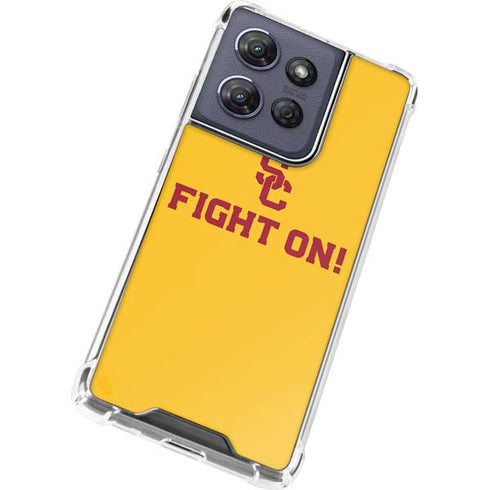 University of Southern California USC Fight On Gold Moto G 5G (2025) Clear Case