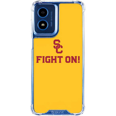 University of Southern California USC Fight On Gold Moto G 5G (2024) Clear Case
