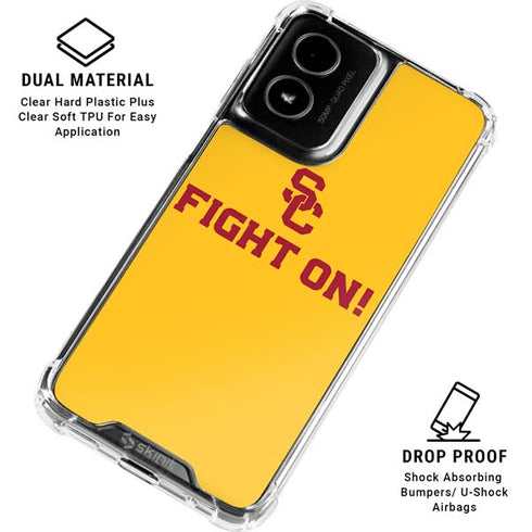 University of Southern California USC Fight On Gold Moto G Power 5G (2024) Clear Case