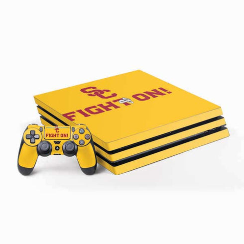 University of Southern California USC Fight On Gold PS4 Pro Bundle Skin