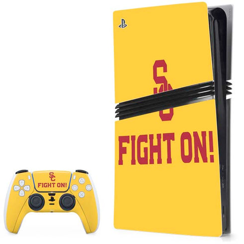 University of Southern California USC Fight On Gold PlayStation PS5 Skins