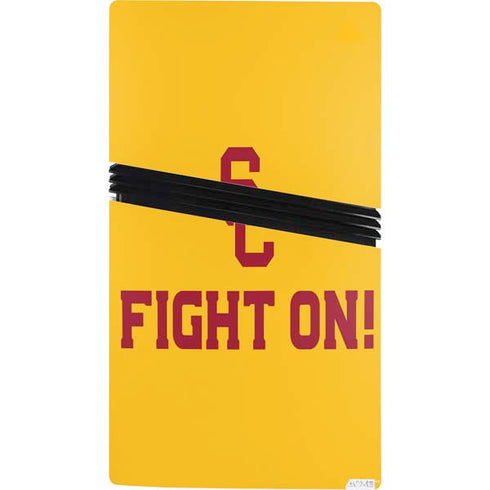 University of Southern California USC Fight On Gold PS5 Pro Console Skin
