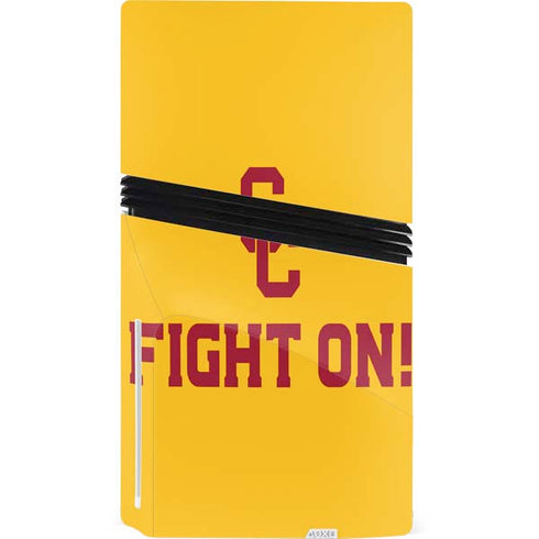 University of Southern California USC Fight On Gold PS5 Pro Disk Console Skin