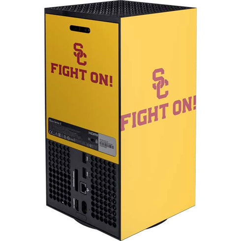 University of Southern California USC Fight On Gold XBox Series X Digital Edition Console Skin