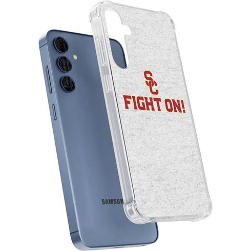 University of Southern California USC Fight On Grey Galaxy A55 5G Clear Case