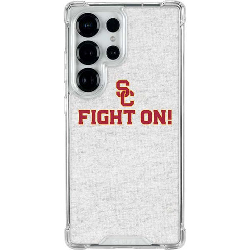 University of Southern California USC Fight On Grey Galaxy S25 Ultra Clear Case