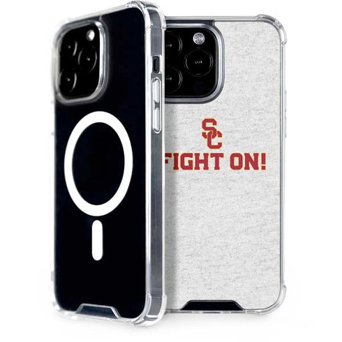 University of Southern California USC Fight On Grey iPhone Cases