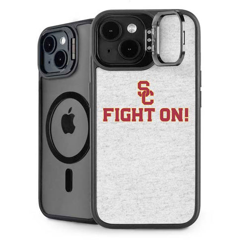 University of Southern California USC Fight On Grey iPhone 14 Kickstand Case