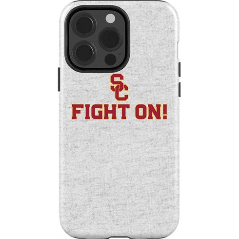 University of Southern California USC Fight On Grey iPhone 15 Pro Impact Case
