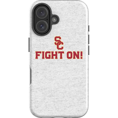 University of Southern California USC Fight On Grey iPhone 16 Impact Case