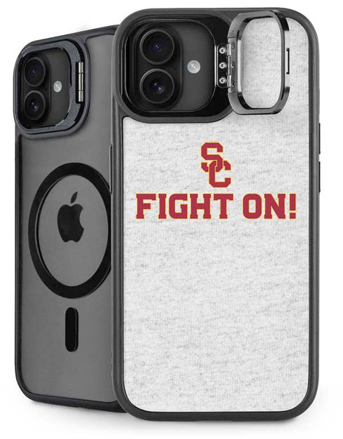 University of Southern California USC Fight On Grey iPhone 16 Kickstand Case