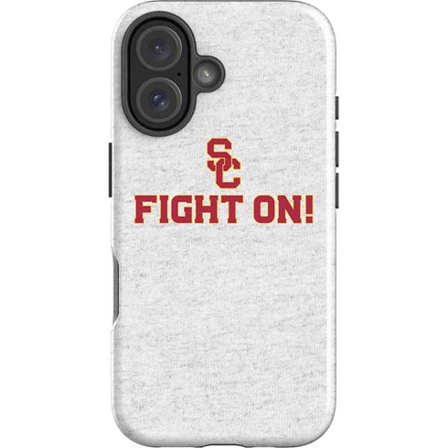 University of Southern California USC Fight On Grey iPhone 16 Plus Impact Case