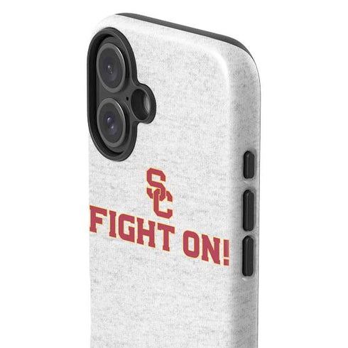 University of Southern California USC Fight On Grey iPhone 16 Plus Impact Case