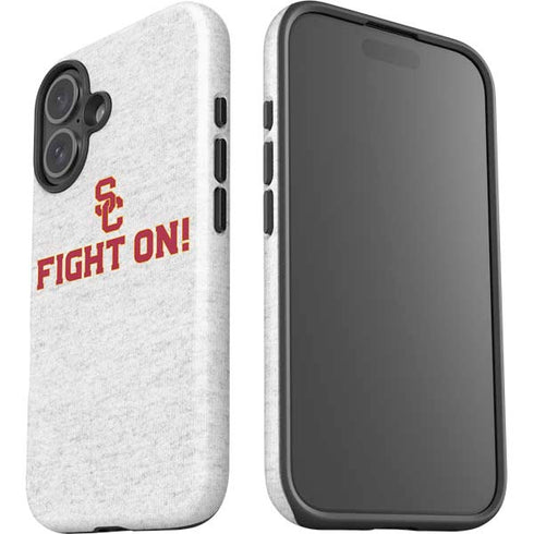 University of Southern California USC Fight On Grey iPhone 16 Plus Impact Case