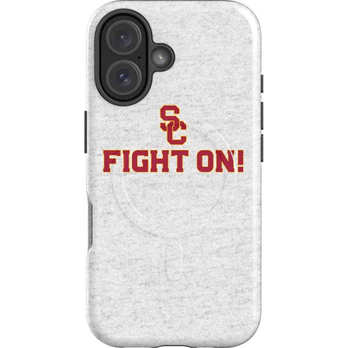 University of Southern California USC Fight On Grey iPhone 16 Plus Magsafe Impact Case