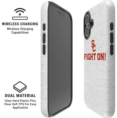 University of Southern California USC Fight On Grey iPhone 16 Plus Magsafe Impact Case
