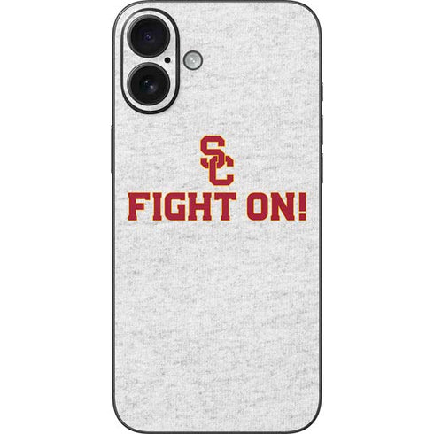 University of Southern California USC Fight On Grey iPhone 16 Plus Skin