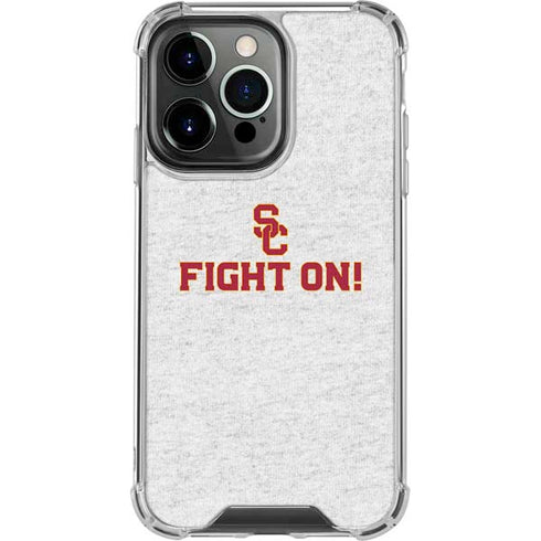 University of Southern California USC Fight On Grey iPhone 16 Pro Clear Case