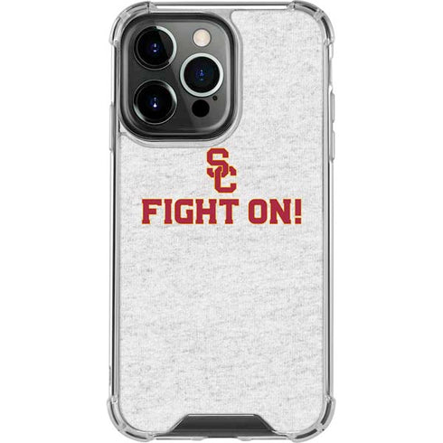 University of Southern California USC Fight On Grey iPhone 16 Pro Max Clear Case