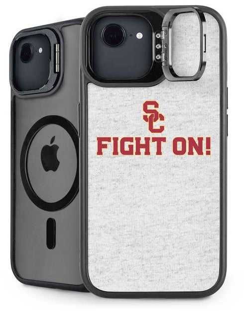 University of Southern California USC Fight On Grey iPhone 16e Kickstand Case
