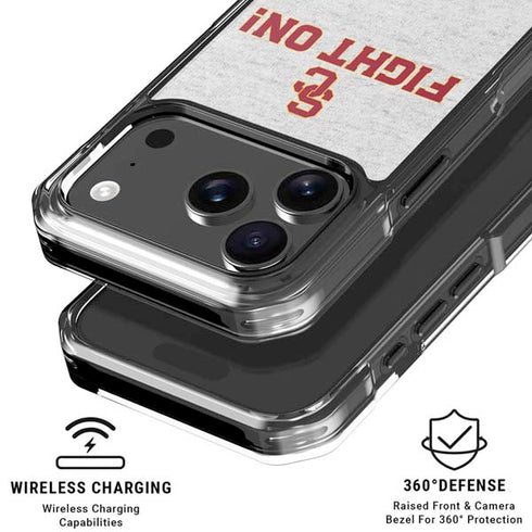 University of Southern California USC Fight On Grey iPhone 18 Pro Clear Case
