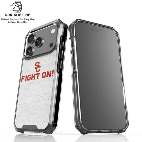 University of Southern California USC Fight On Grey iPhone 18 Pro Clear Case