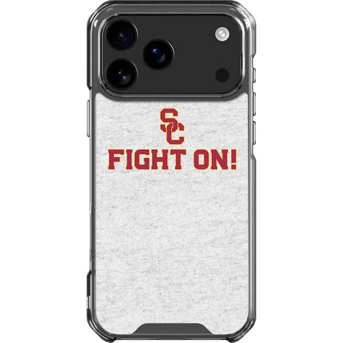 University of Southern California USC Fight On Grey iPhone 18 Pro Max Clear Case