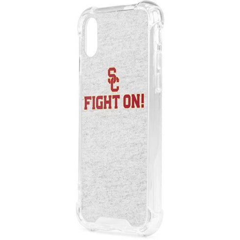 University of Southern California USC Fight On Grey iPhone XS Clear Case