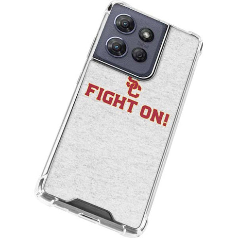 University of Southern California USC Fight On Grey Moto G 5G (2025) Clear Case