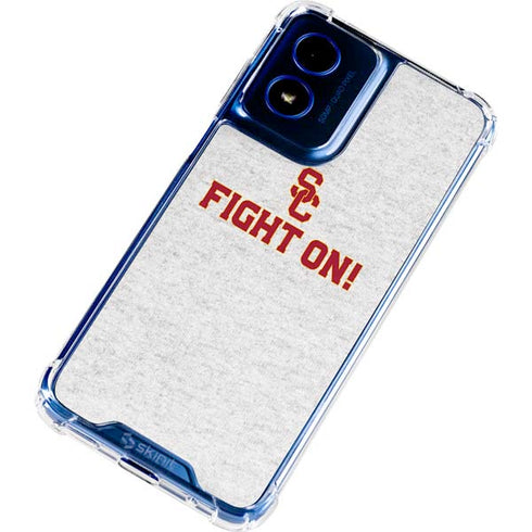 University of Southern California USC Fight On Grey Moto G 5G (2024) Clear Case