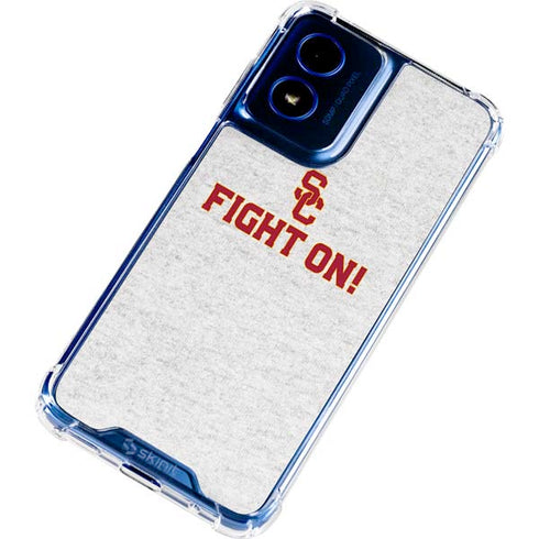 University of Southern California USC Fight On Grey Moto G Play 4G (2024) Clear Case